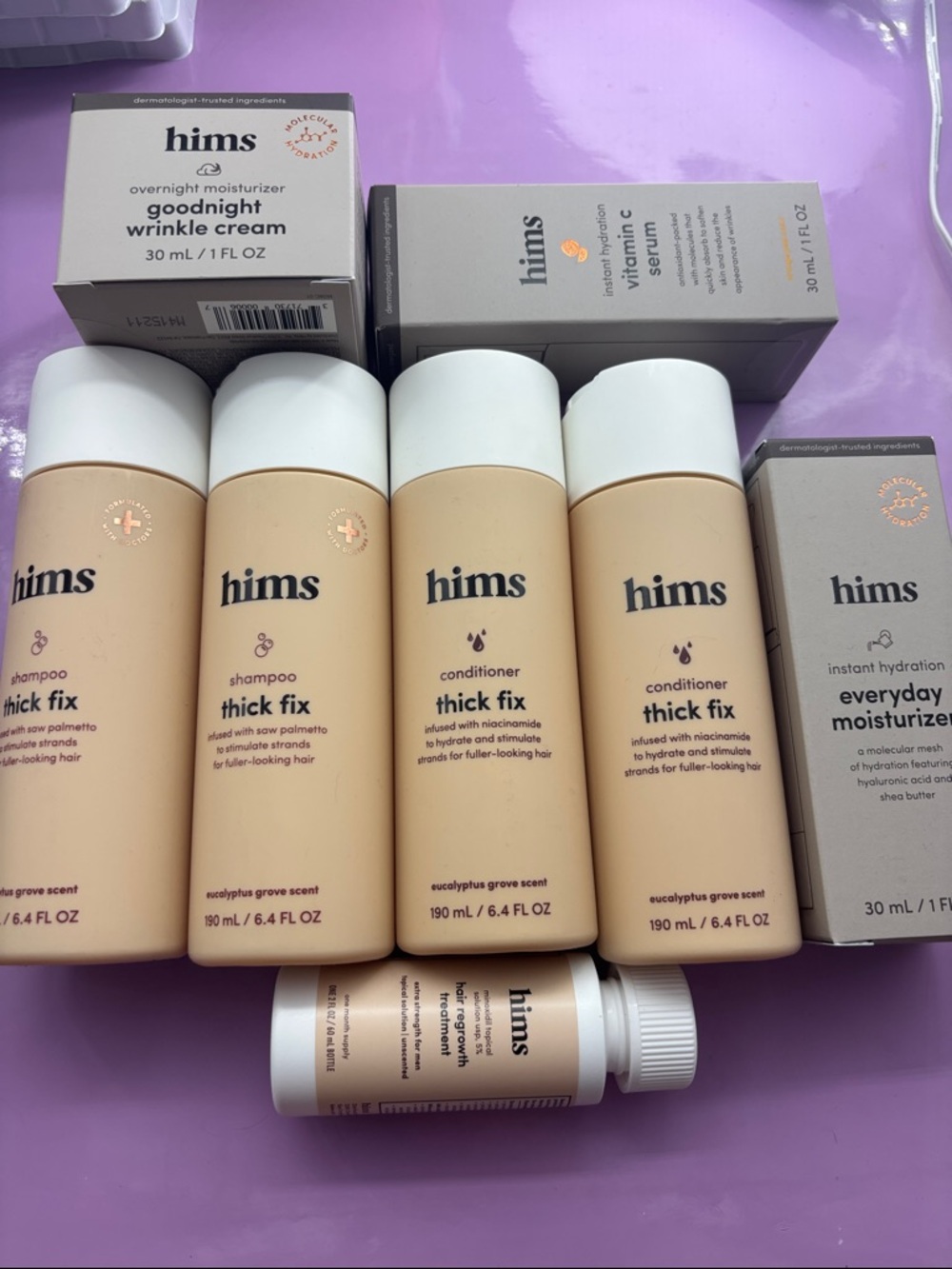Hims shampoo & conditioner, moisturizer, regrowth, serum and cream NEW